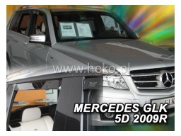 Deflektory - protiprievanové plexi Mercedes GLK (+zadné, 5-dverový, od r.v. 2009)