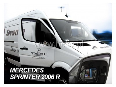 Deflektory - protiprievanové plexi Mercedes Sprinter (2-dverový, od r.v. 2006)