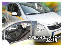 Deflektory - Protiprievanové plexi Opel Agila (5-dverový, od r.v. 2008)