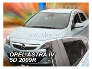 Deflektory - Protiprievanové plexi Opel Astra J Sedan / Hatchback (+zadné, 5-dverový, od r.v. 2009)