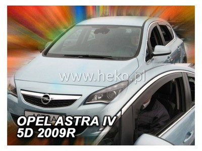 Deflektory - Protiprievanové plexi Opel Astra J (5-dverový, od r.v. 2009)