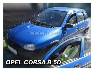 Deflektory - Protiprievanové plexi Opel Corsa B (5-dverový, od r.v. 1993 do r.v. 2001)