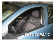 Deflektory - Protiprievanové plexi Opel Corsa C (+zadné, 5-dverový, od r.v. 2000 do r.v. 2006)