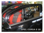Deflektory - Protiprievanové plexi Opel Corsa D (3-dverový, od r.v. 2006)