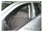 Deflektory - Protiprievanové plexi Opel Corsa D (+zadné, 5-dverový, od r.v. 2006)