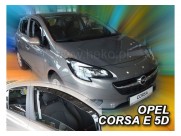 Deflektory - Protiprievanové plexi Opel Corsa E (+zadné, 5-dverový, od r.v. 2015)
