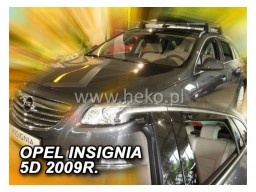 Deflektory - Protiprievanové plexi Opel Insignia (+zadné, 4-dverový, od r.v. 2009)