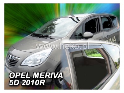 Deflektory - Protiprievanové plexi Opel Meriva B (+zadné, 5-dverový, od r.v. 2010)