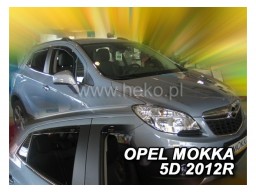 Deflektory - protiprievanové plexi Opel Mokka (+zadné, 5-dverový, od r.v. 2012)
