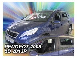Deflektory - protiprievanové plexi Peugeot 2008 (+zadné, 5-dverový, od r.v. 2013)