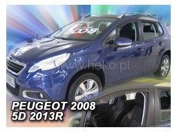 Deflektory - protiprievanové plexi Peugeot 2008 (5-dverový, od r.v. 2013)