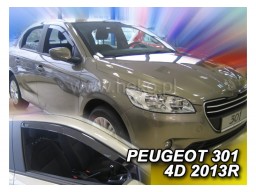 Deflektory - protiprievanové plexi Peugeot 301 (5-dverový, od r.v. 2013)