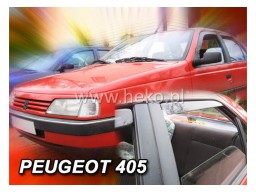 Deflektory - Protiprievanové plexi Peugeot 405 Sedan (+zadné, 4-dverový, od r.v. 1992)