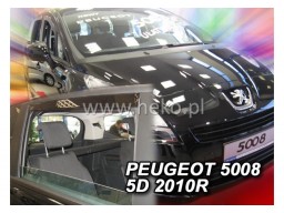 Deflektory - protiprievanové plexi Peugeot 5008 (+zadné, 5-dverový, od r.v. 2010)