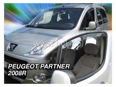 Deflektory - Protiprievanové plexi Peugeot Partner (2-dverový, od r.v. 2008)