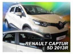 Deflektory - protiprievanové plexi Renault Captur (+zadné, 5-dverový, od r.v. 2013)