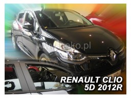 Deflektory - Protiprievanové plexi Renault Clio IV. (5-dverový, od r.v. 2012)