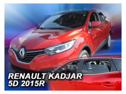 Deflektory - protiprievanové plexi Renault Kadjar (+zadné, 5-dverový, od r.v. 2015)