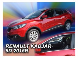 Deflektory - protiprievanové plexi Renault Kadjar (5-dverový, od r.v. 2015)