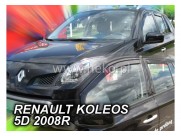 Deflektory - Protiprievanové plexi Renault Koleos (4-dverový, od r.v. 2008)