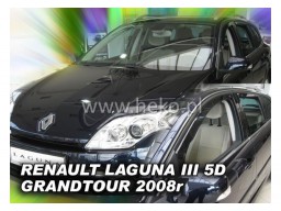 Deflektory - Protiprievanové plexi Renault Laguna III. Combi (+zadné, 5-dverový, od r.v. 2007)