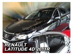 Deflektory - Protiprievanové plexi Renault Latitude  (+zadné, 4-dverový, od r.v. 2011)