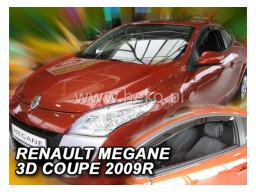 Deflektory - Protiprievanové plexi Renault Megane III. Coupe (3-dverový, od r.v. 2009)