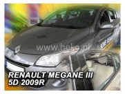 Deflektory - Protiprievanové plexi Renault Megane III. (+zadné, 5-dverový, od r.v. 2008)