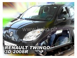 Deflektory - Protiprievanové plexi Renault Twingo (3-dverový, od r.v. 2008)