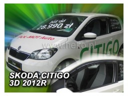 Deflektory - protiprievanové plexi Škoda Citigo (3-dverový, od r.v. 2012)