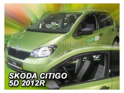 Deflektory - protiprievanové plexi Škoda Citigo (5-dverový, od r.v. 2012)