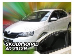 Deflektory - protiprievanové plexi Škoda Rapid Liftback (5-dverový, od r.v. 2012)