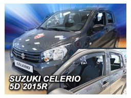 Deflektory - protiprievanové plexi Suzuki Celerio (+zadné, 5-dverový, od r.v. 2015)