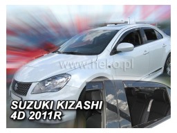 Deflektory - protiprievanové plexi Suzuki Kizashi (+zadné, 4-dverový, od r.v. 2011)