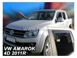 Deflektory - Protiprievanové plexi VW Amarok (+zadné, 4-dverový, od r.v. 2011)