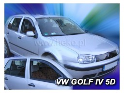 Deflektory - Protiprievanové plexi VW Golf IV. (4+5-dverový, od r.v. 1997 do r.v. 2004)