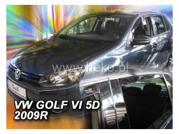 Deflektory - Protiprievanové plexi VW Golf VI. (5-dverový, od r.v. 2008)