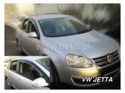 Deflektory - Protiprievanové plexi VW Jetta Sedan (+zadné, 4-dverový, od r.v. 2005)