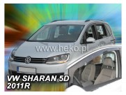 Deflektory - Protiprievanové plexi VW Sharan II. (5-dverový, od r.v. 2010)