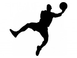 Samolepka Basketbalista black (12 cm) (C4)