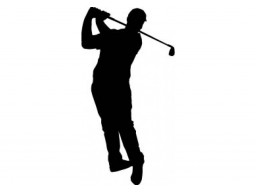 Samolepka Golfista black (12 cm) (C4)
