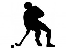 Samolepka Hokejista black (12 cm) (C4)