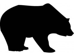 Samolepka Medveď black (12 cm) (C4)