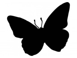 Samolepka Motýl black (12 cm) (C4)
