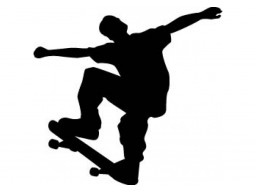 Samolepka Skateboardista black (12 cm) (C4)