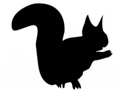 Samolepka Veverička black (12 cm) (C4)