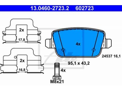 Brzdové platničky ATE Ceramic 13.0470-2723.2 (zadné)