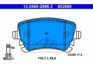 Brzdové platničky ATE Ceramic 13.0470-2888.2 (zadné)