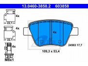 Brzdové platničky ATE Ceramic 13.0470-3858.2 (zadné)