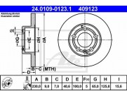 Brzdový kotúč ATE 24.0109-0123.1 (zadný, 230 mm)
